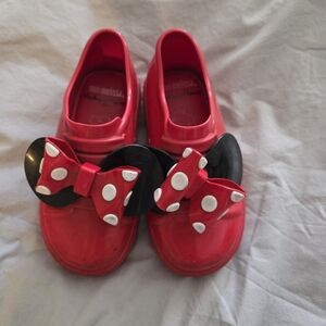 Mini Melissa Red and Black Kids Dress Shoes with Polka Dot Bow
